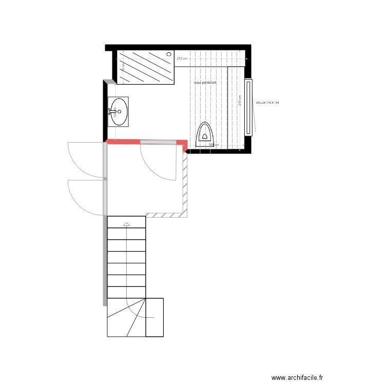 ETAGE EXISTANT . Plan de 0 pièce et 0 m2