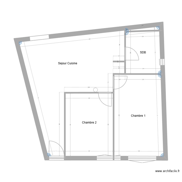 LOC CLEM. Plan de 13 pièces et 216 m2