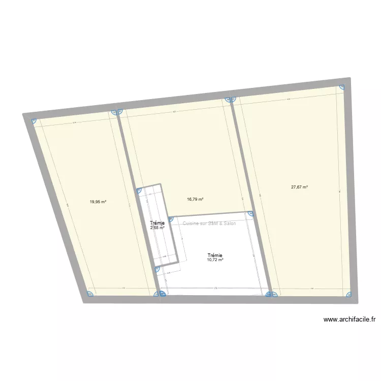 LOC CLEM. Plan de 16 pièces et 229 m²