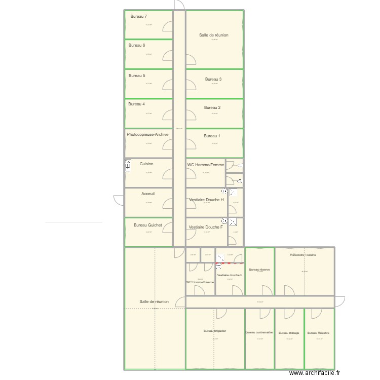 Plan pour nicolas (jason). Plan de 33 pièces et 515 m2