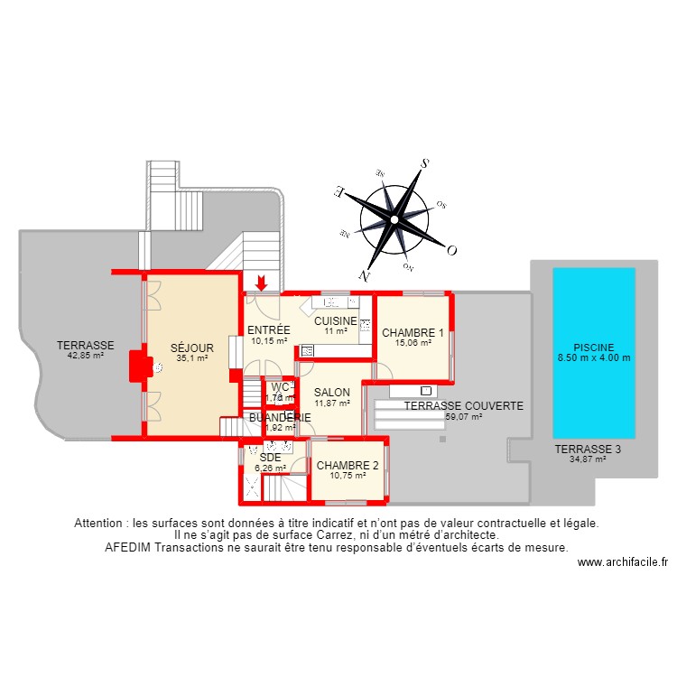 BI 15485 - . Plan de 43 pièces et 582 m2