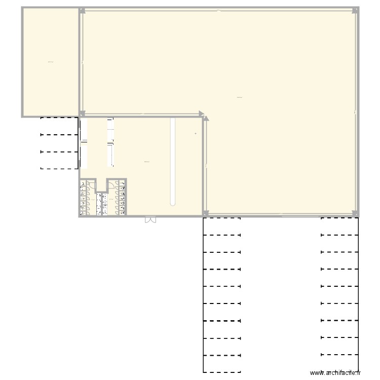 garage . Plan de 18 pièces et 1134 m2