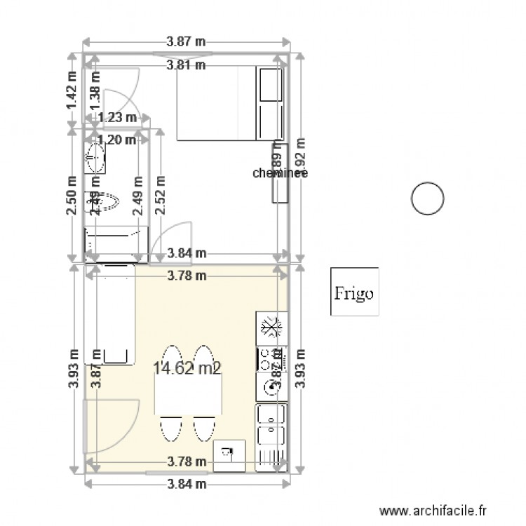 p curie cuisine sdb chbre. Plan de 0 pièce et 0 m2