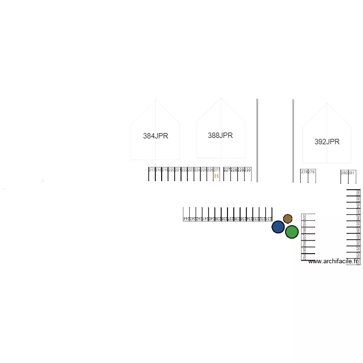 JPR 388-392. Plan de 