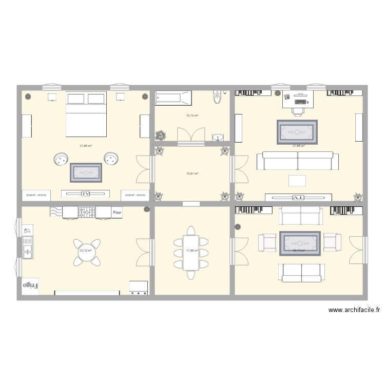 Casa de Fer3D. Plan de 7 pièces et 174 m2