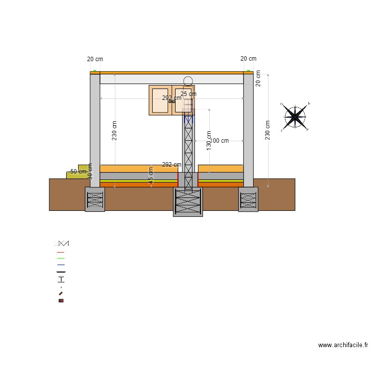 Observatoire coupe 2 (SE). Plan de 0 pièce et 0 m2