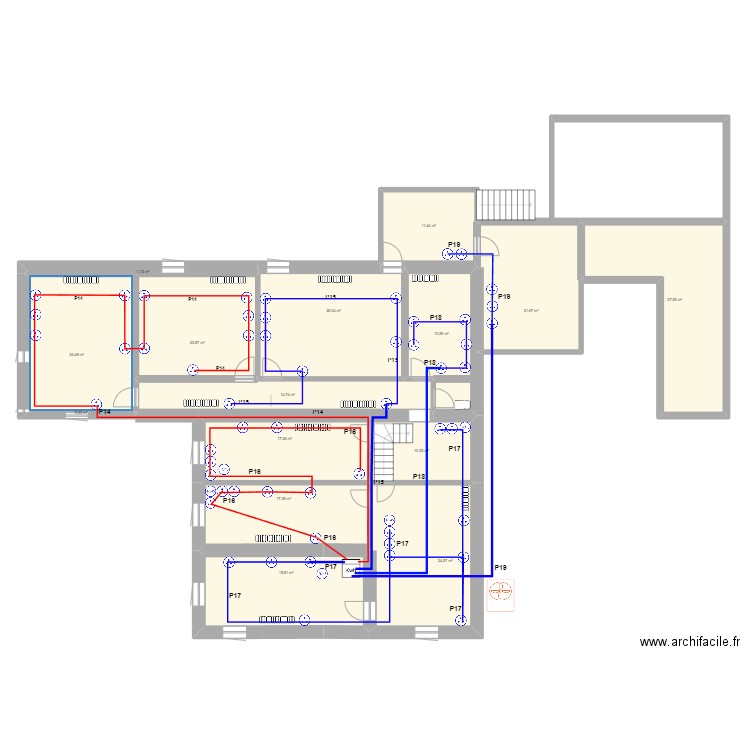 maison clarac ELECTRICITE PRISE 1 ETAGE. Plan de 15 pièces et 251 m2