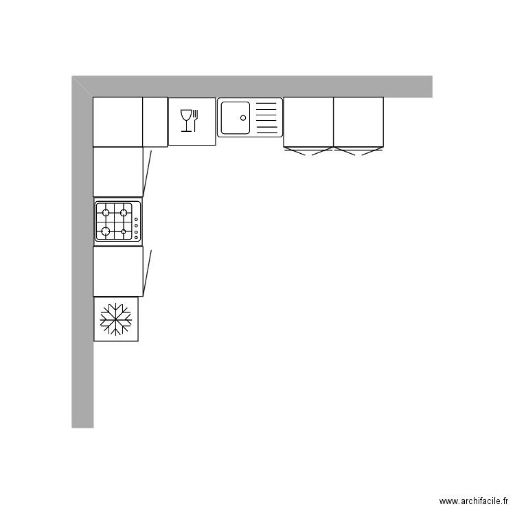 cuisine Paysac. Plan de 0 pièce et 0 m2