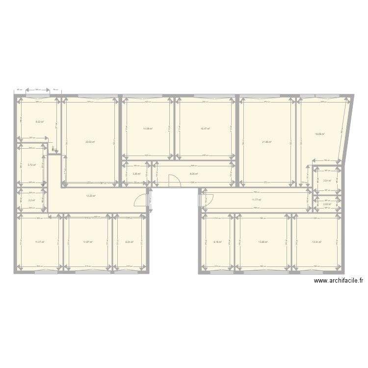 plan avec cote v3. Plan de 0 pièce et 0 m2