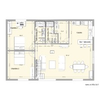 Plan interieur Nov 21 avec 2 SdB 2 WC escalier mezzanine