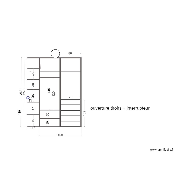 placard chambre 1. Plan de 0 pièce et 0 m2