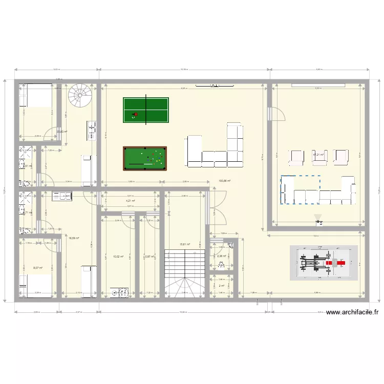 CALI DREAM SOUS SOL. Plan de 