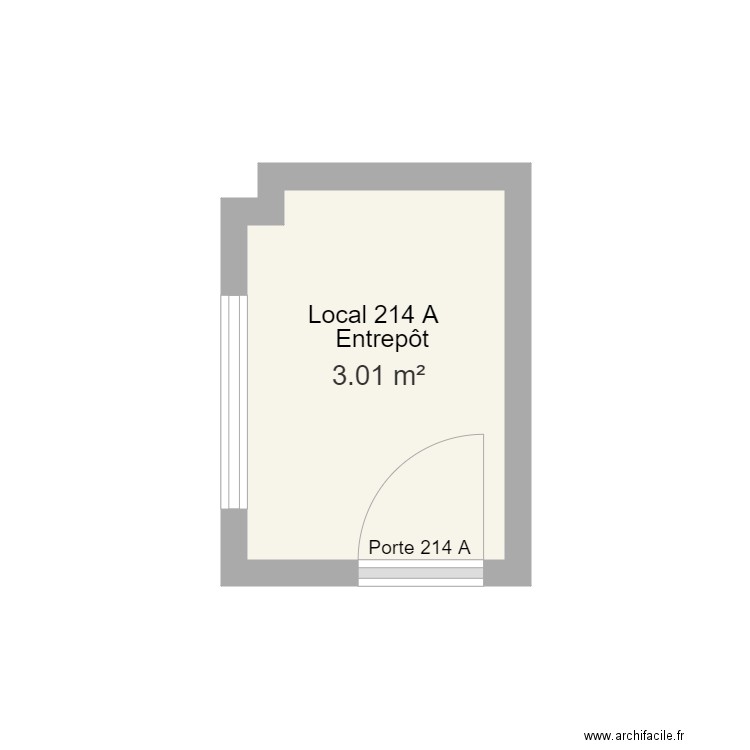 local 214 A. Plan de 0 pièce et 0 m2