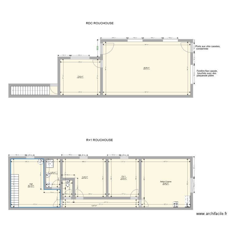 ROUCHOUSE. Plan de 0 pièce et 0 m2