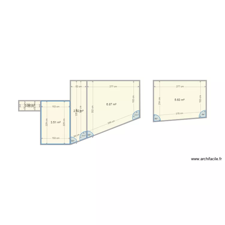 TATY couloir. Plan de 