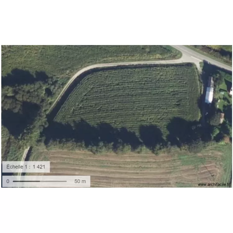 VUE SAT DELOUCHE. Plan de 