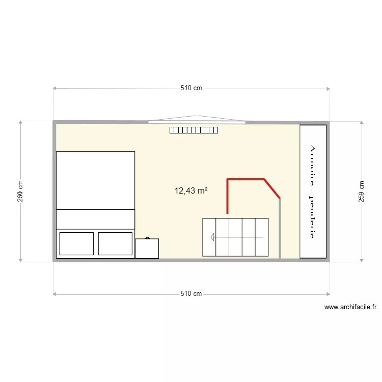 DUPLEX R1 2022 actuel. Plan de 
