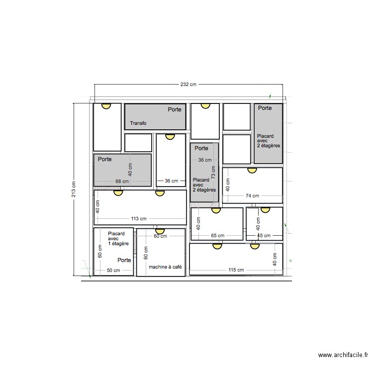 bar A. Plan de 0 pièce et 0 m2