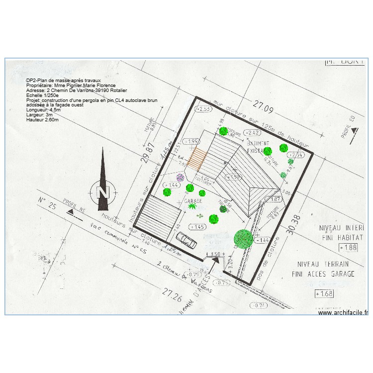 plan de masse apres travaux. Plan de 0 pièce et 0 m2