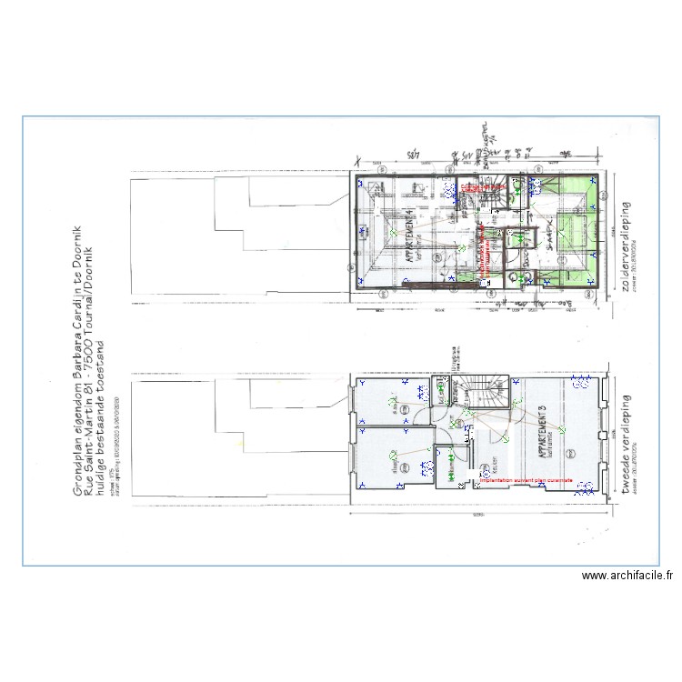 Plan CARDIJN Electricite R2 et combles. Plan de 0 pièce et 0 m2