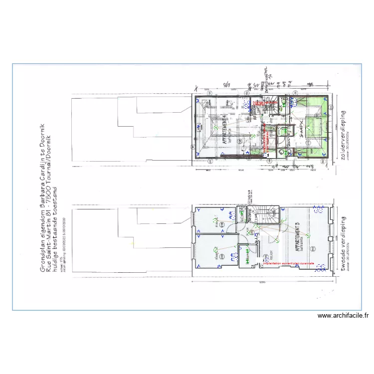 Plan CARDIJN Electricite R2 et combles. Plan de Plan CARDIJN Electricite R2 et combles. Plan de