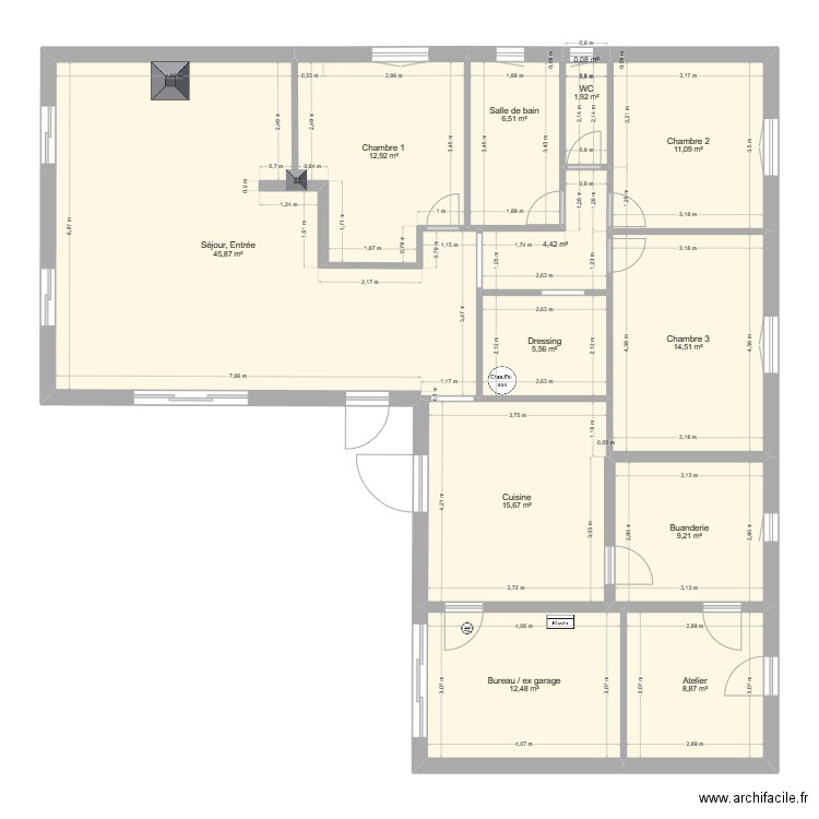 Villars les dombes P2. Plan de 0 pièce et 0 m2