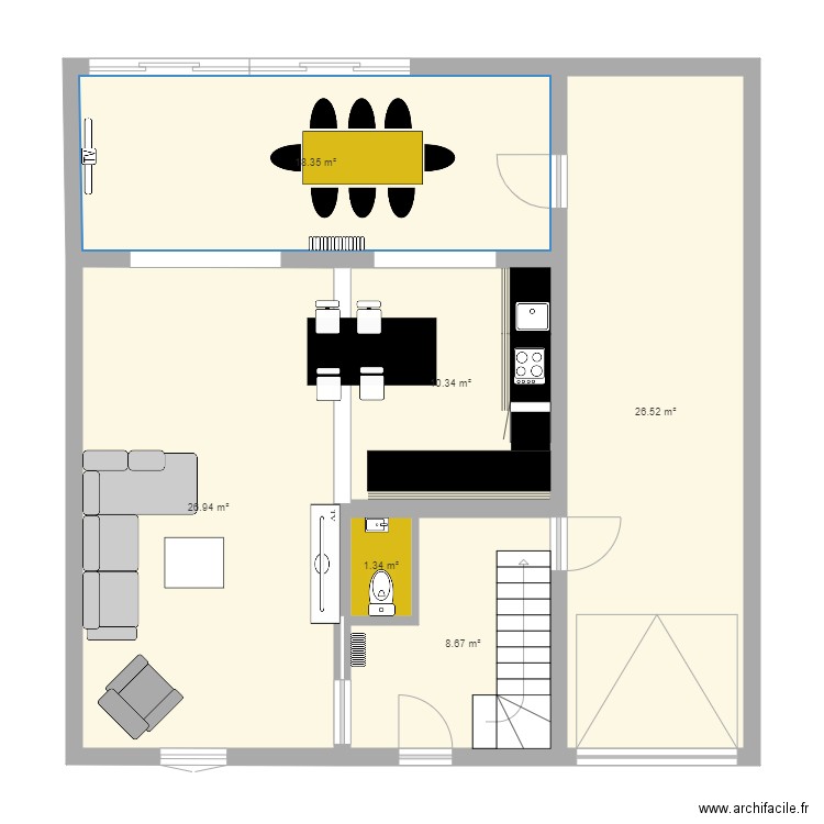 plan maison FLO steene 1. Plan de 0 pièce et 0 m2