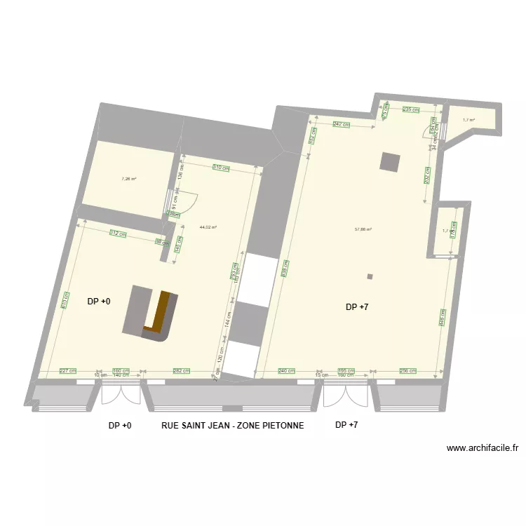 ART DU BARBIER plan avant travaux. Plan de 