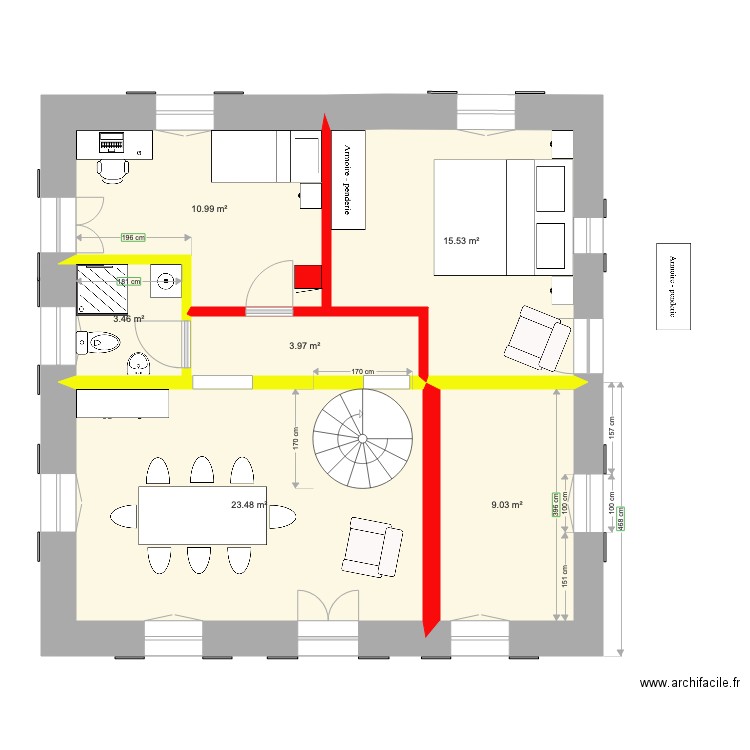 Variante 3. Plan de 0 pièce et 0 m2