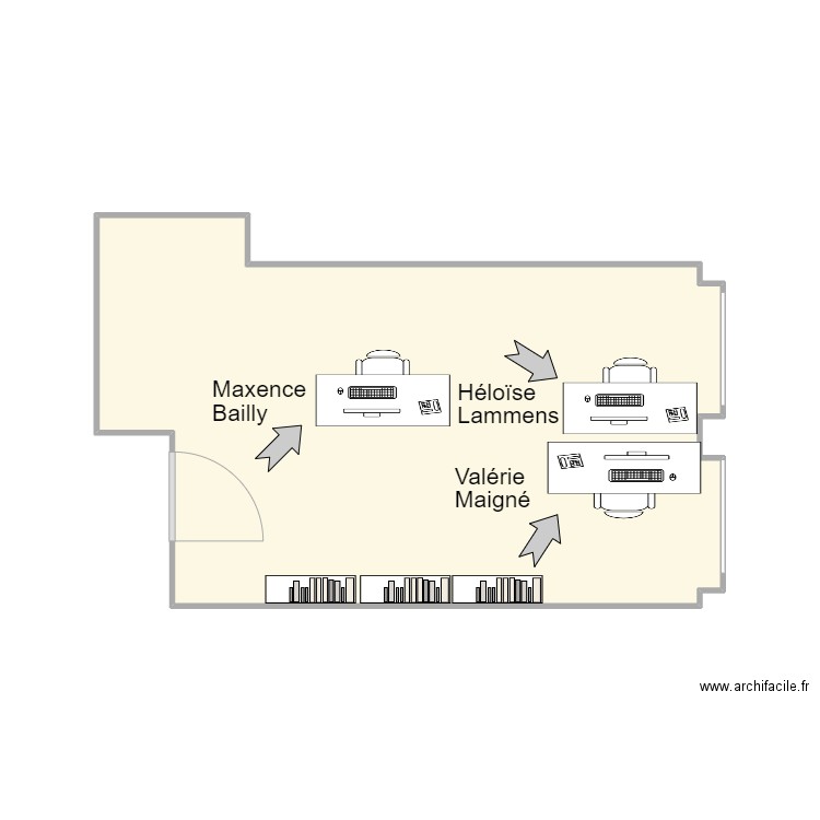 B512 - 30 Saint Guillaume -  DI. Plan de 1 pièce et 22 m2