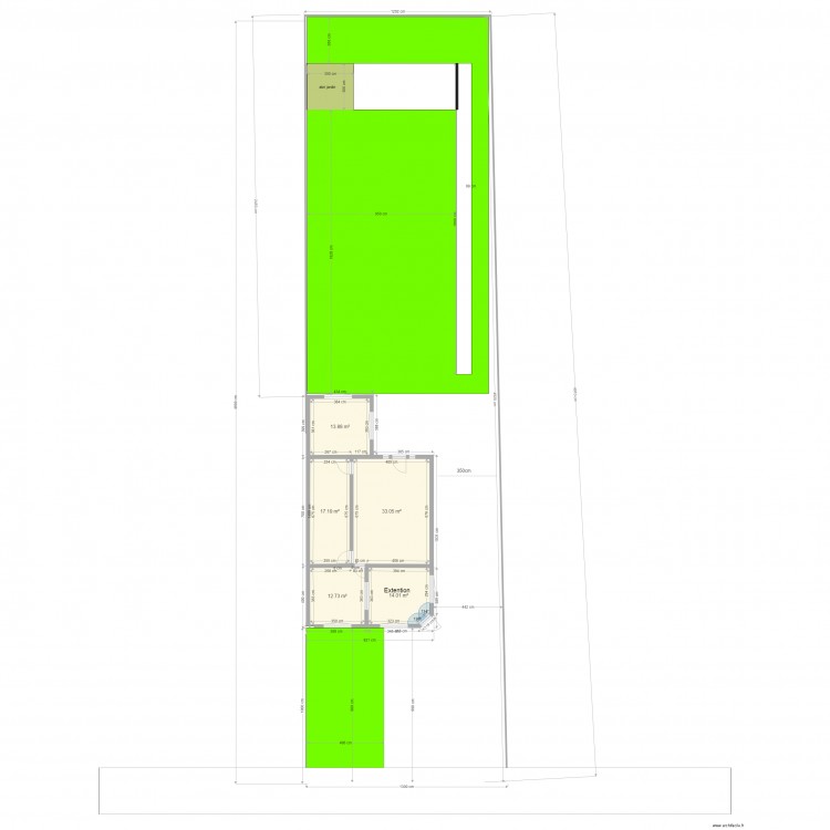 extention pro plan. Plan de 0 pièce et 0 m2
