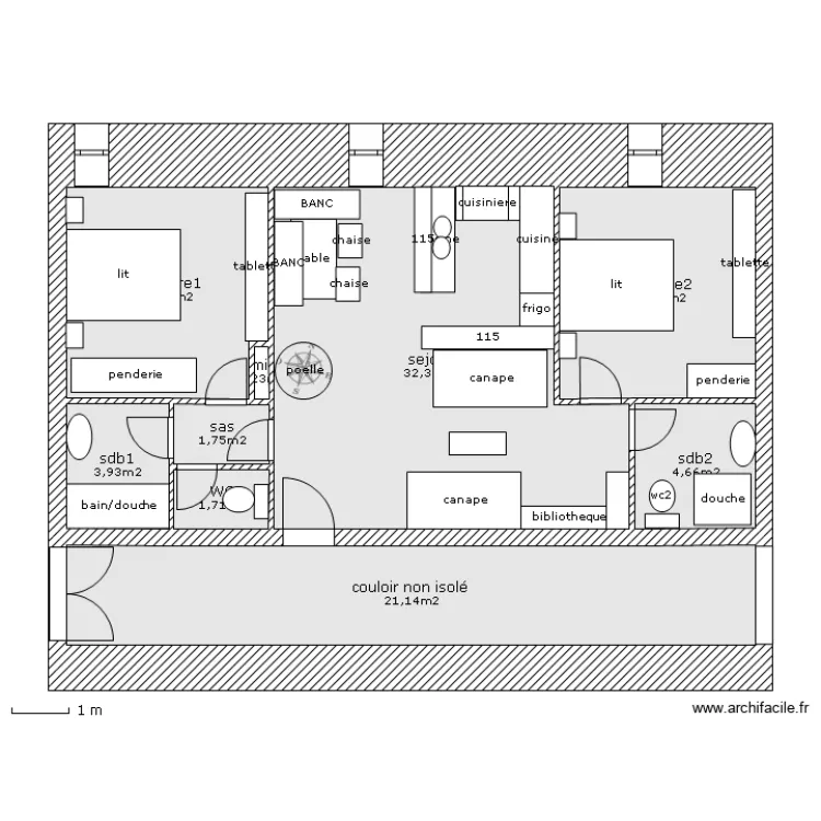 couloir. Plan de couloir. Plan de