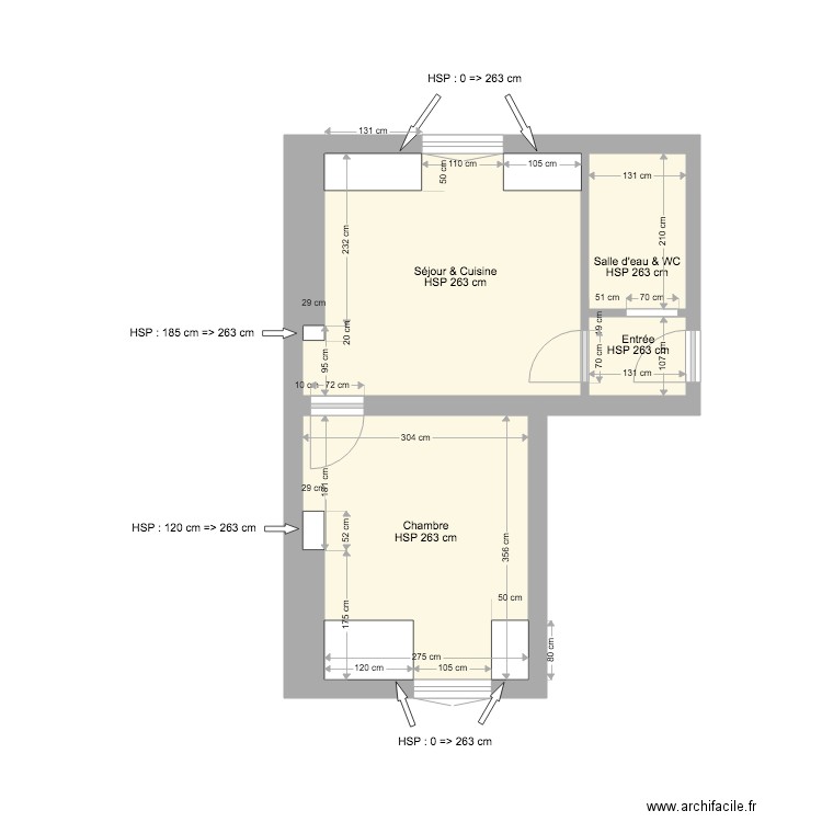 106 fg du temple. Plan de 0 pièce et 0 m2