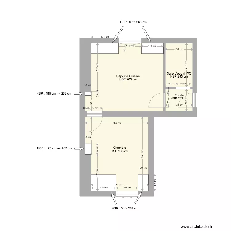 106 fg du temple. Plan de 