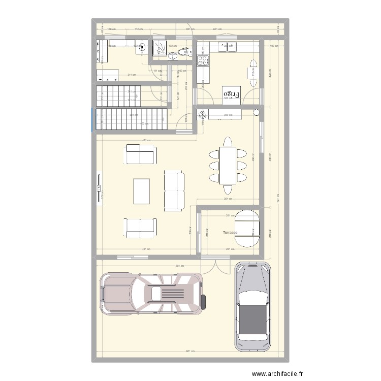 9sur15_rez+2. Plan de 9 pièces et 133 m2