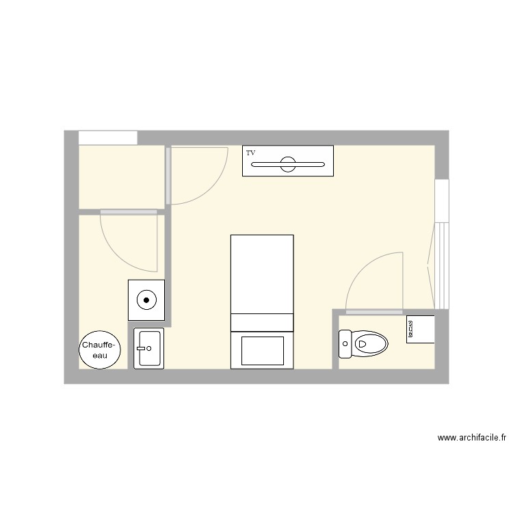 drilholle plan vu d'ensemble . Plan de 4 pièces et 15 m2