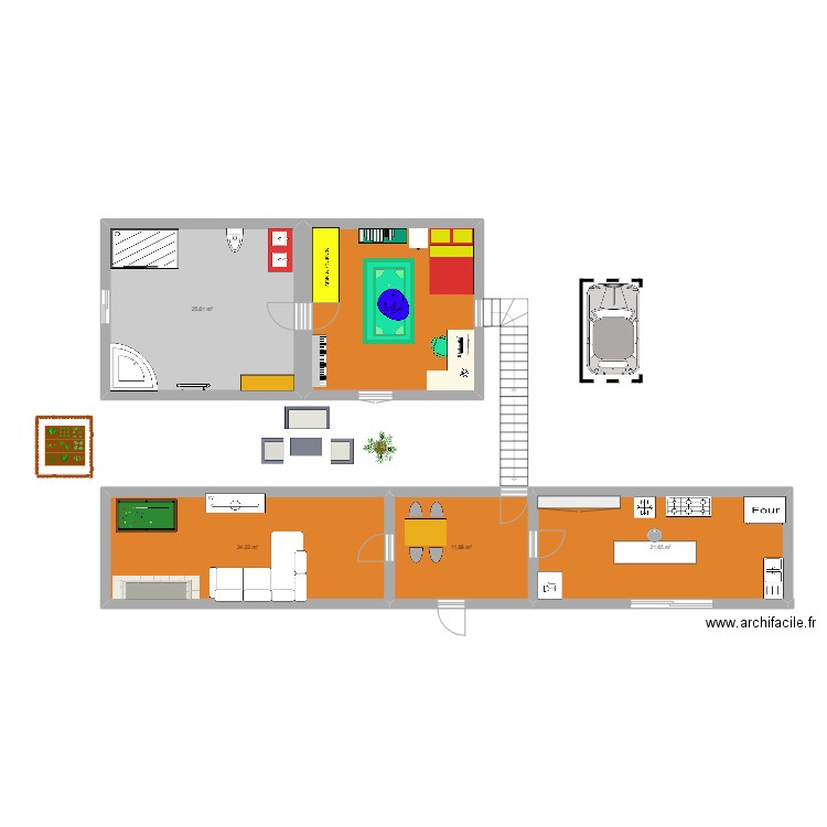 La maison du futur. Plan de 5 pièces et 106 m2