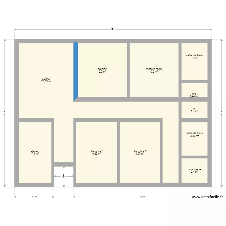 maison de campagne . Plan de maison de campagne . Plan de