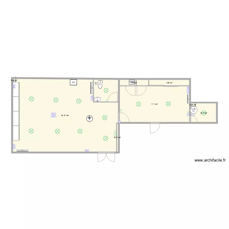 cellule commerciale ssa. Plan de 0 pièce et 0 m2