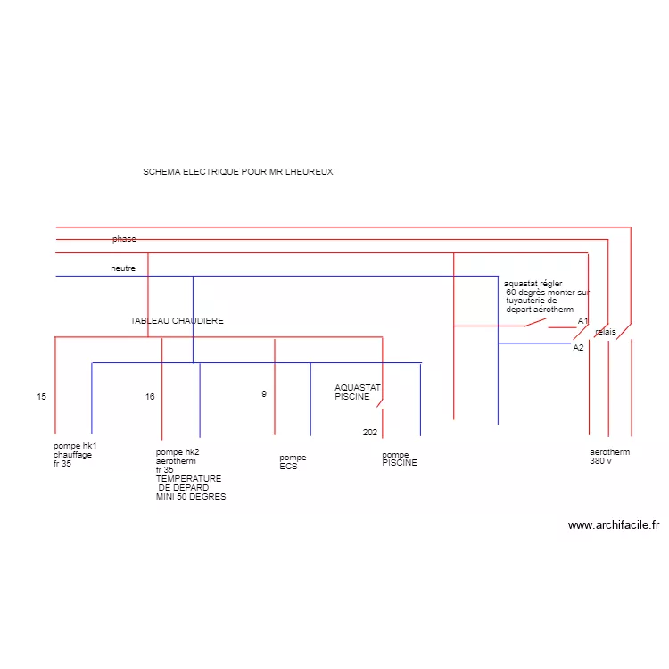 LHEUREUX ELECTRIQUE . Plan de 