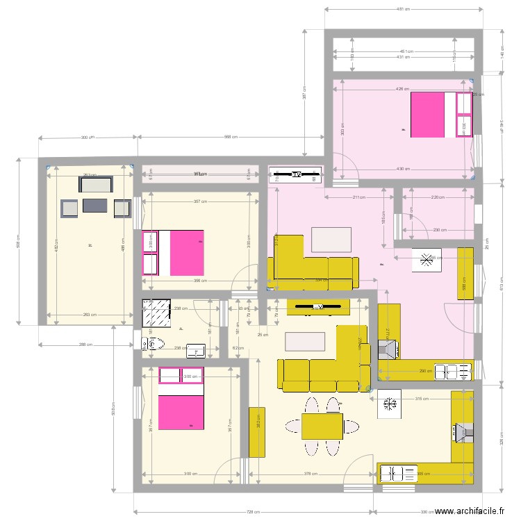 extension 2 haut et bas. Plan de 0 pièce et 0 m2