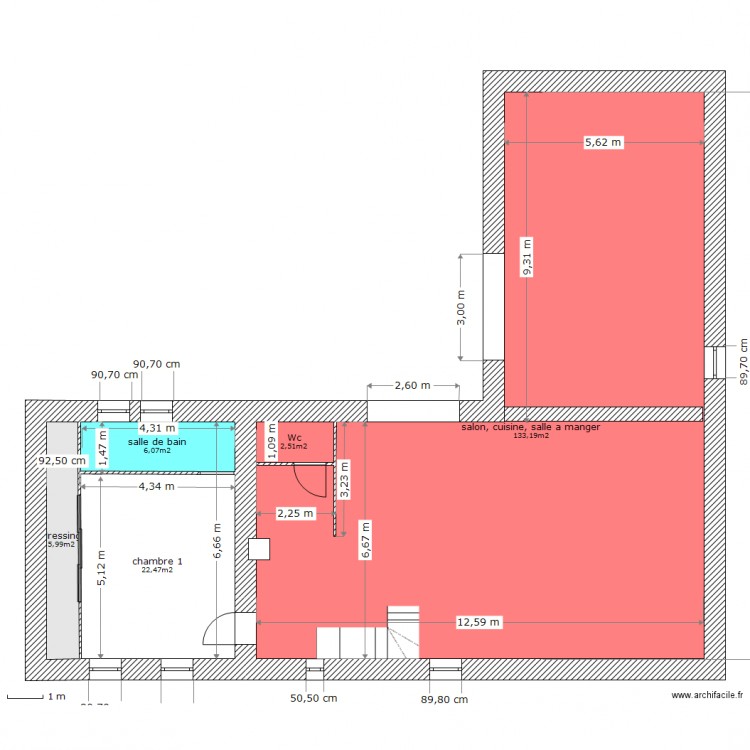 plan pour etude de dalle . Plan de 0 pièce et 0 m2