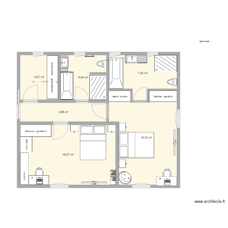 espace enfants 2. Plan de 0 pièce et 0 m2