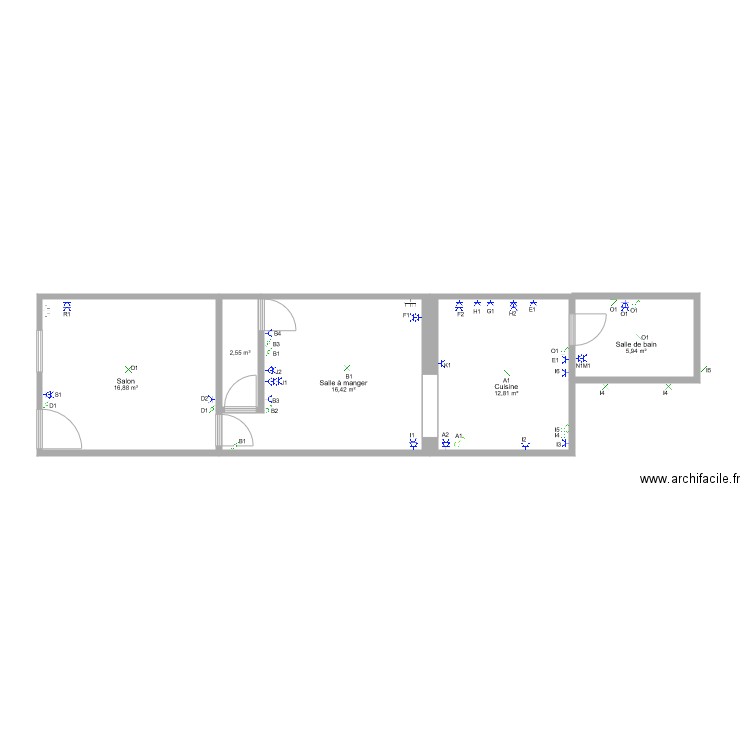 mathilde rez. Plan de 5 pièces et 55 m2