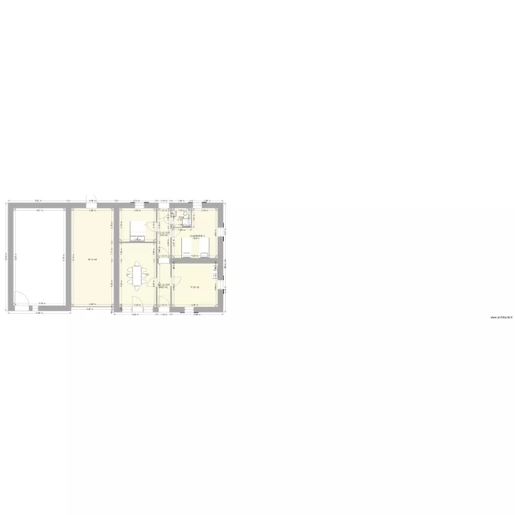 MAISON JC RDC EXISTANT. Plan de 