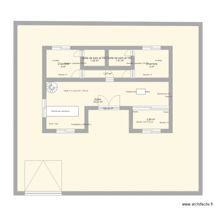 villa simple. Plan de 0 pièce et 0 m2