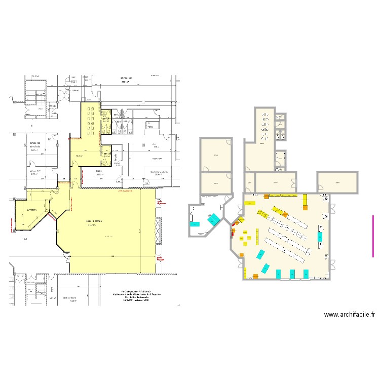 ARGONNE collège J Rostand 2A. Plan de 13 pièces et 355 m2