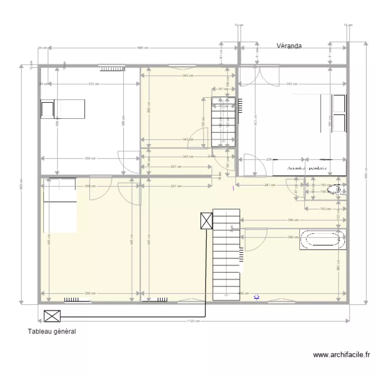 Plan 1er radiateurs. Plan de 