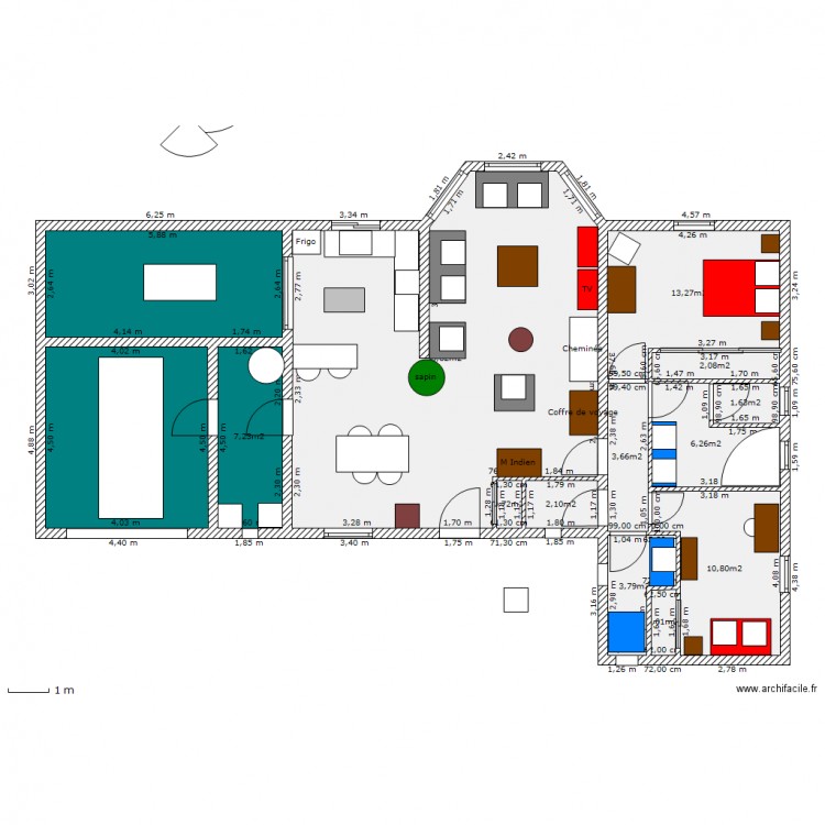 Maison 1. Plan de 0 pièce et 0 m2