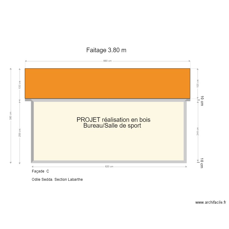 Facade C. Plan de 0 pièce et 0 m2